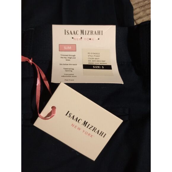 Isaac Mizrahi New York Boys Size 5 Navy Blue Dress Pants - NWT - Picture 6 of 6